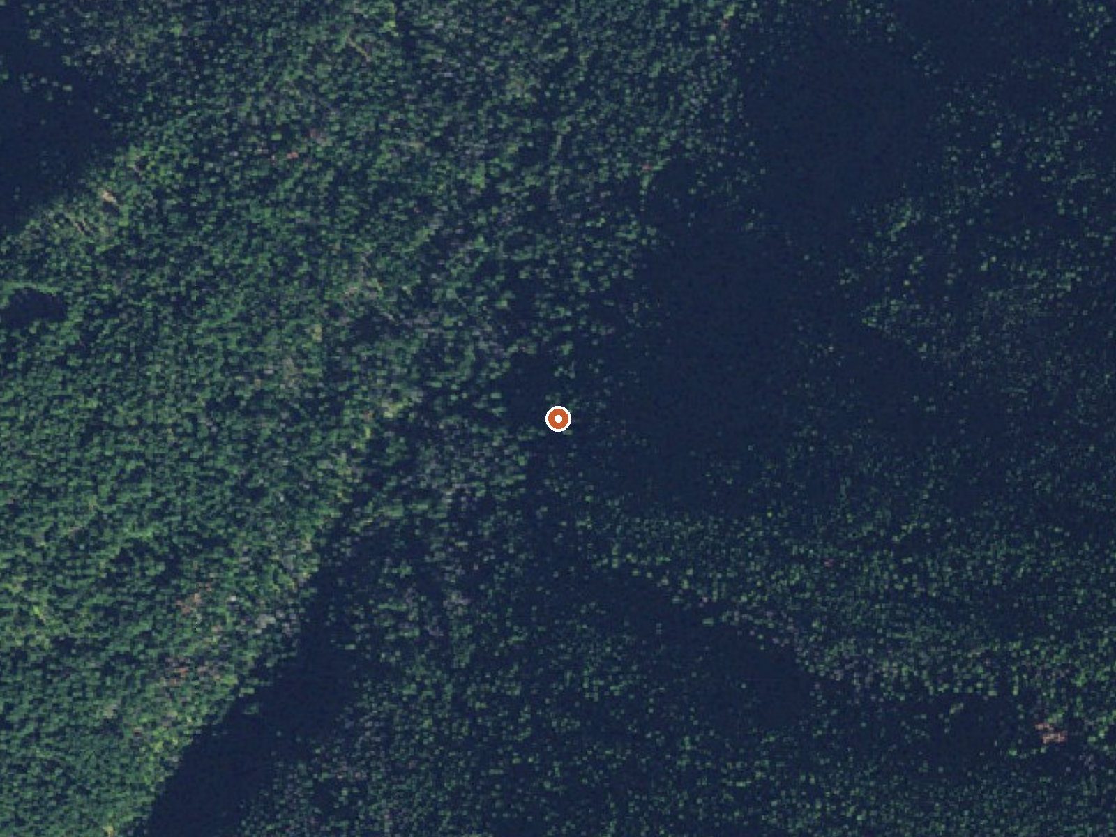 Aerial view of the ground around Stanley Hot Springs