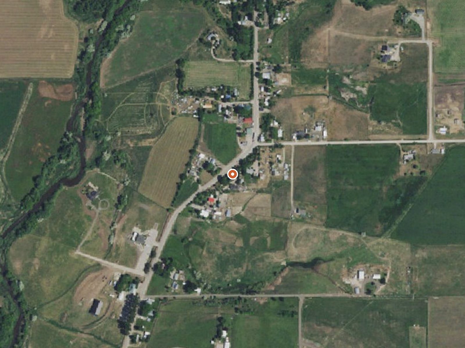 Aerial view of the ground around Sweet Warm Spring