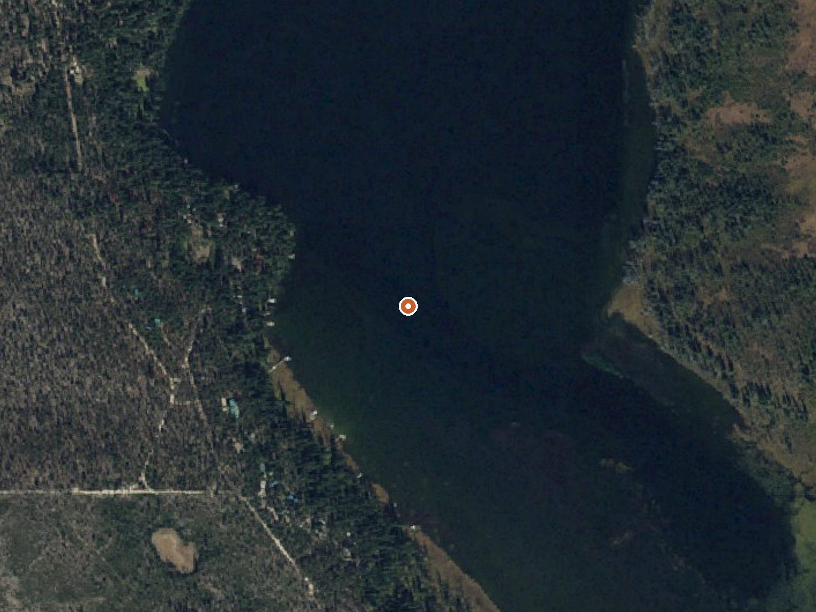 Aerial view of the ground around Warm Lake Springs