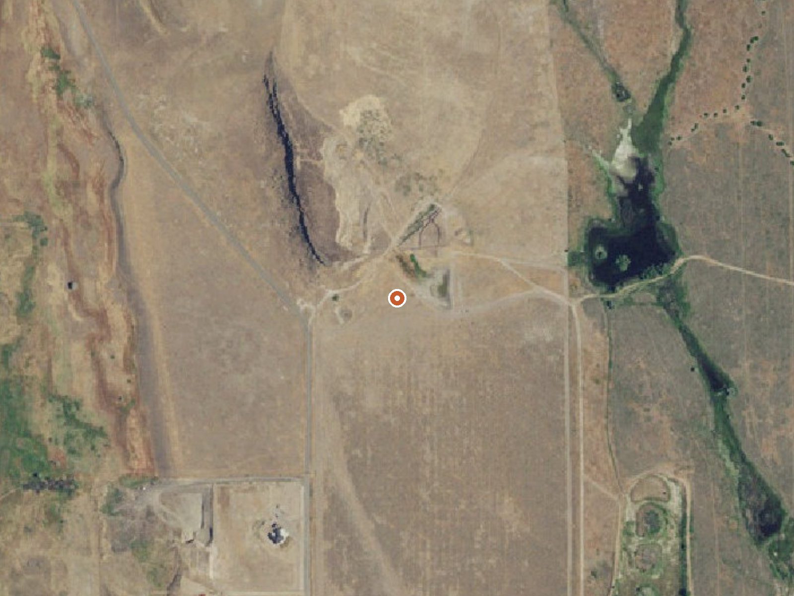 Aerial view of the ground around Weiser Warm Springs