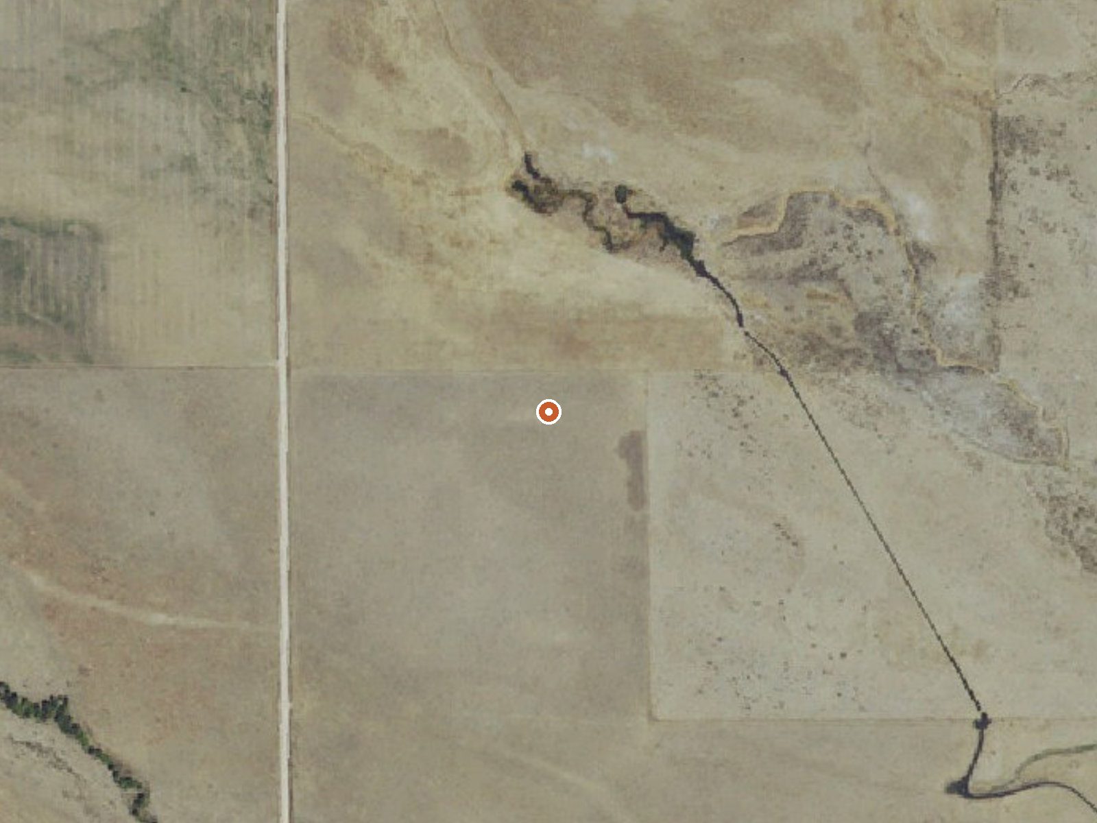 Aerial view of the ground around Wolf Hot Spring