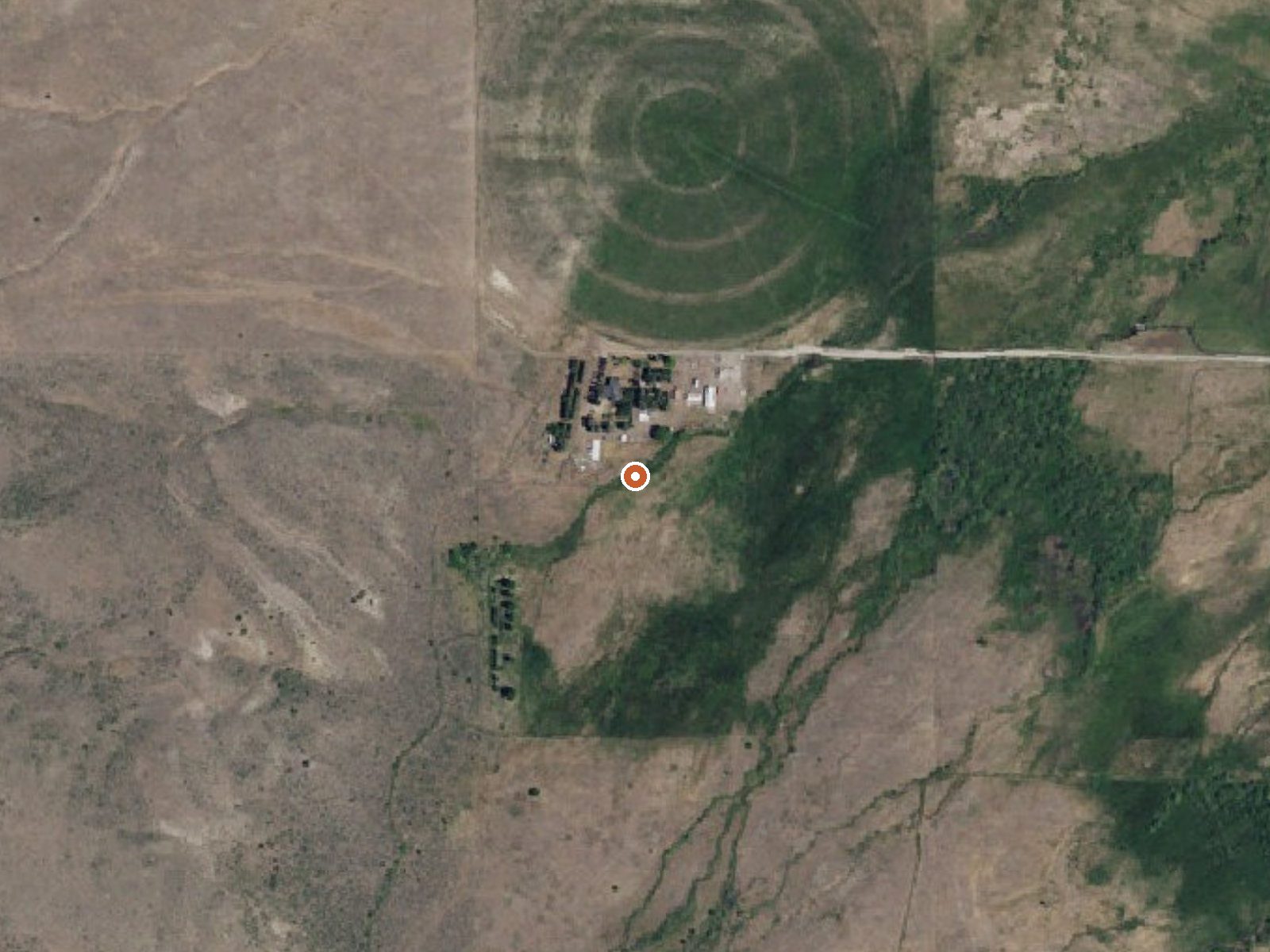 Aerial view of the ground around Sears Spring