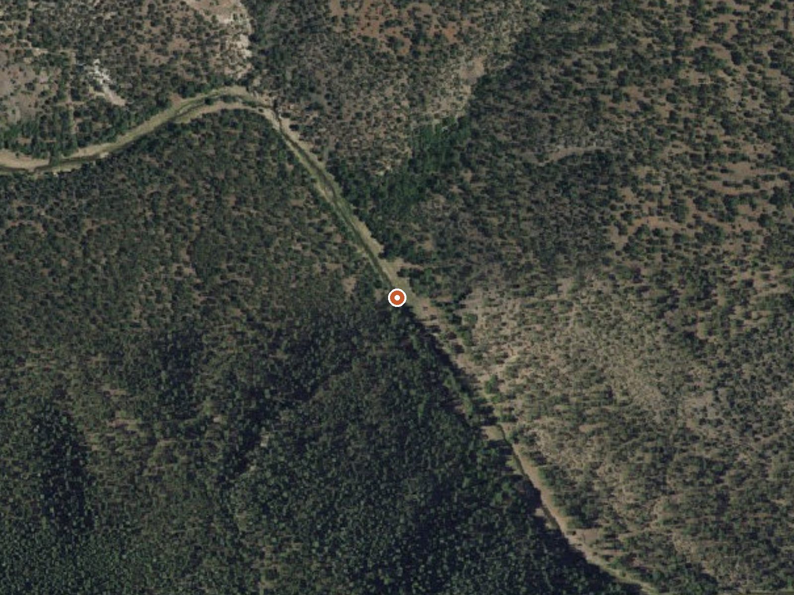 Aerial view of the ground around (Upper) Frisco Hot Spring