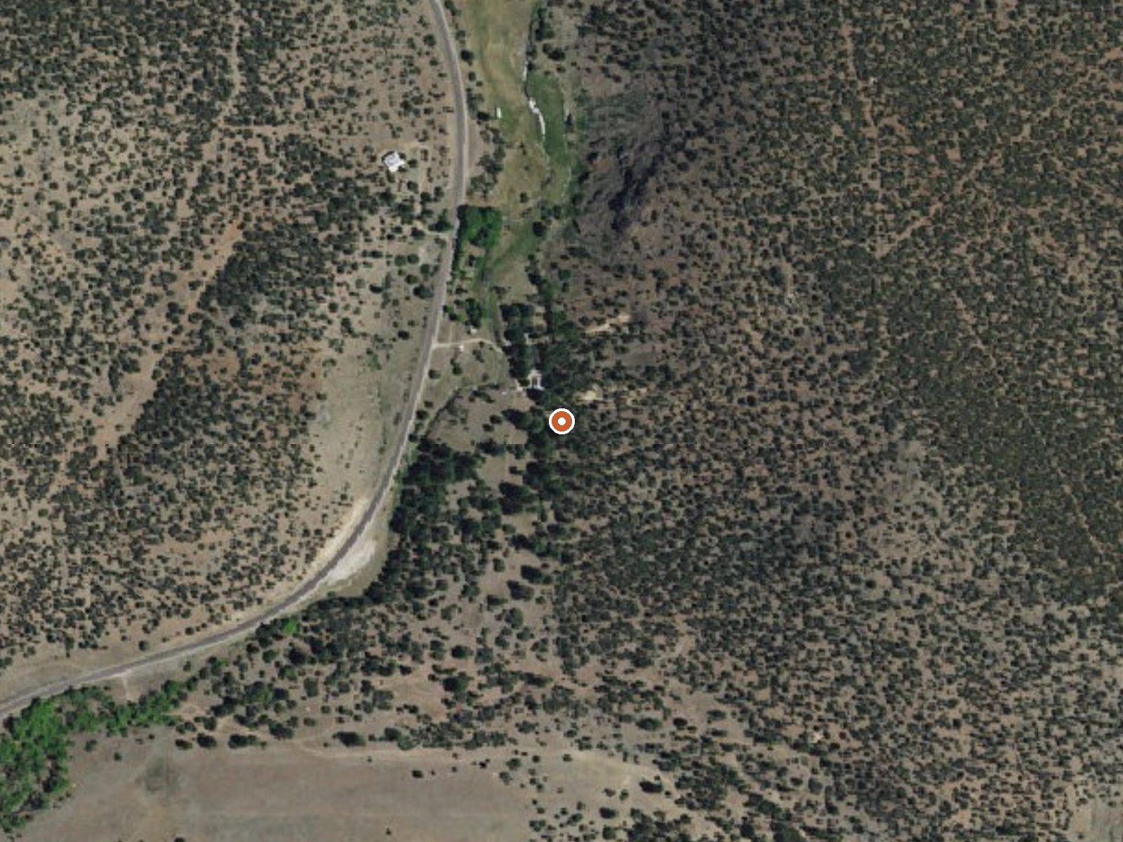 Aerial view of the ground around Aragon Springs