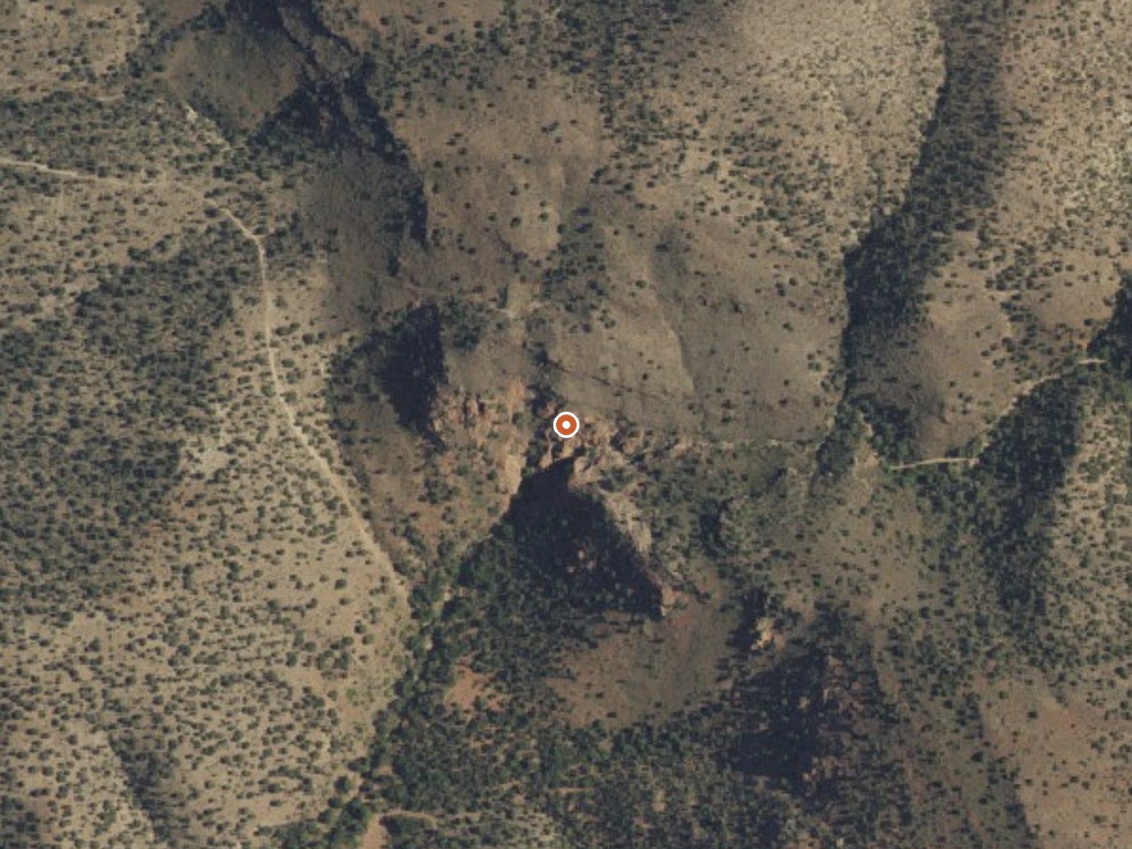 Aerial view of the ground around Ash Spring