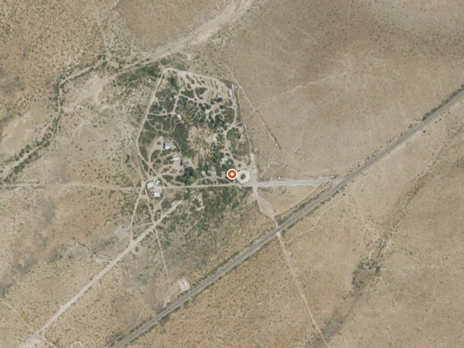 Aerial view of the ground around Faywood Hot Springs