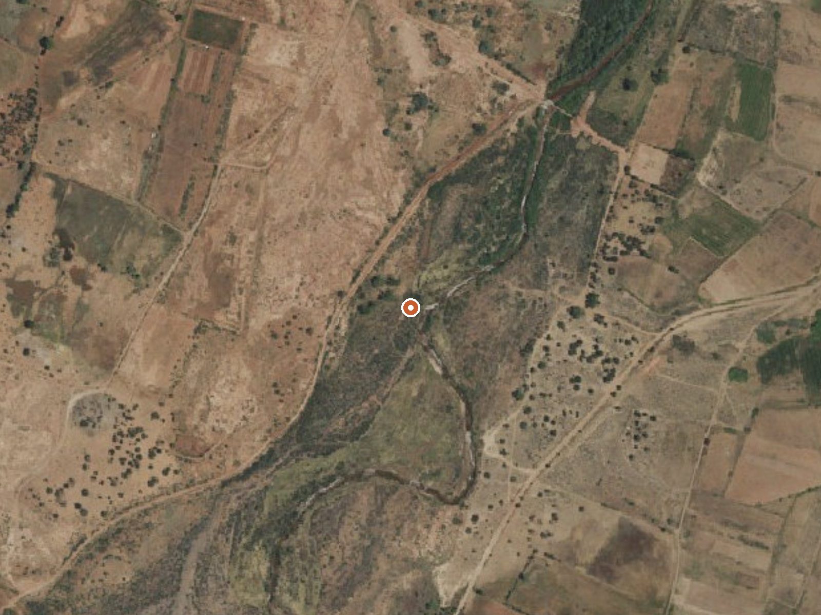 Aerial view of the ground around Indian Springs