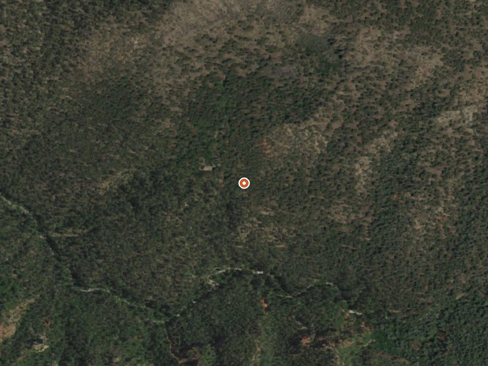 Aerial view of the ground around Mccauley Hot Springs