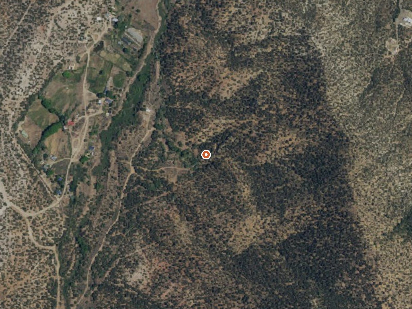 Aerial view of the ground around Ponce De Leon Springs