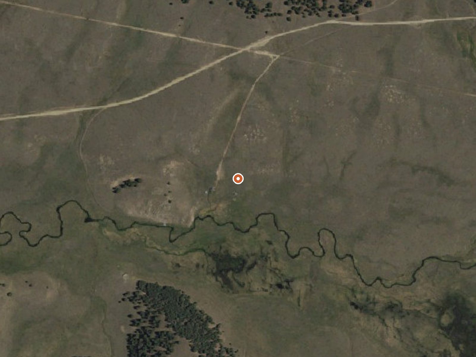 Aerial view of the ground around San Antonio Warm Spring