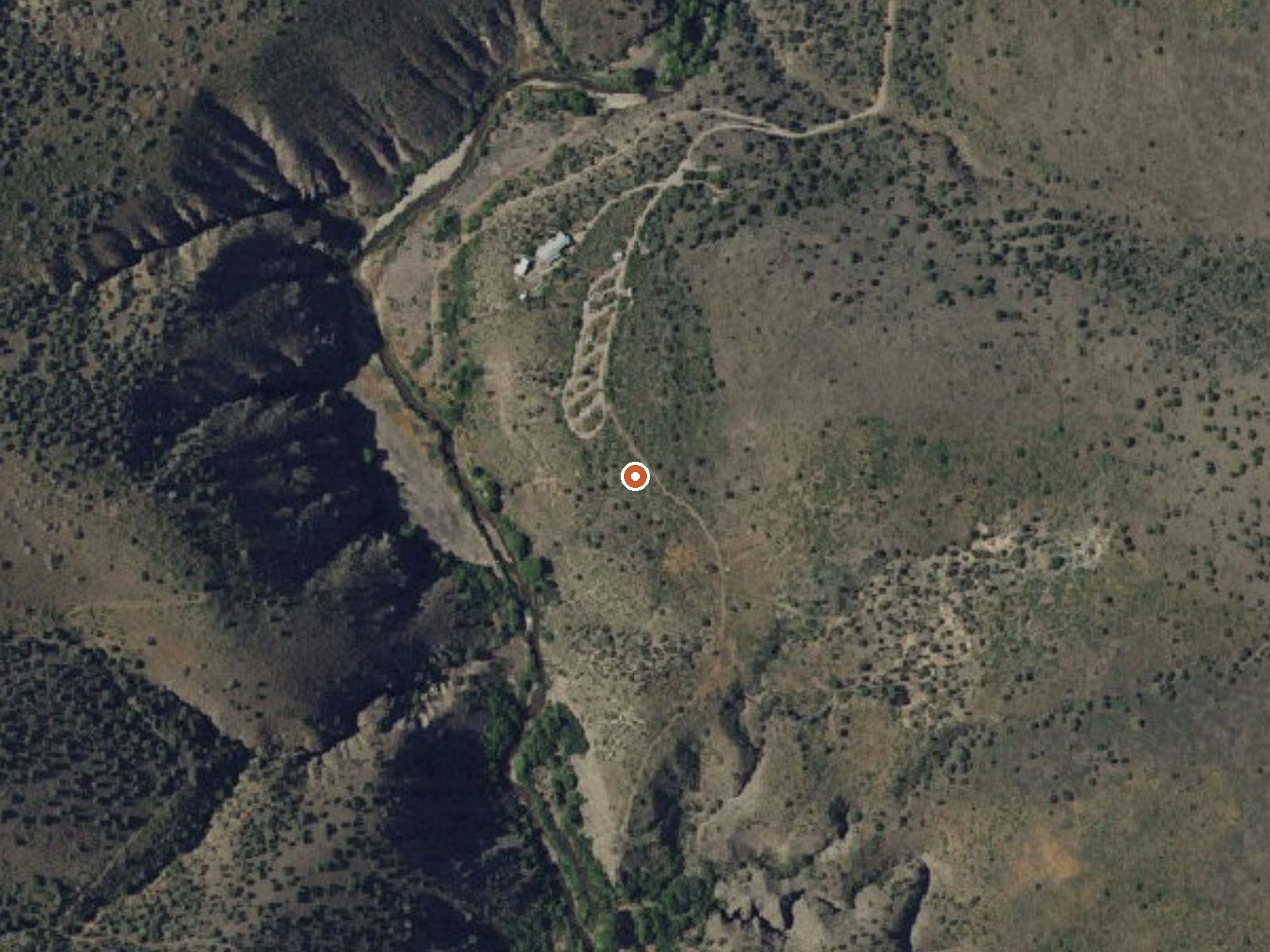 Aerial view of the ground around San Francisco Hot Springs