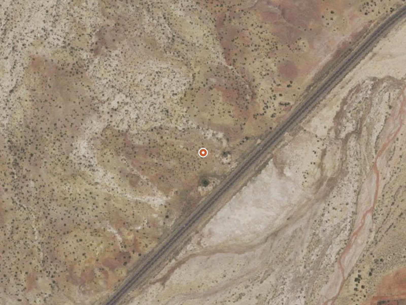 Aerial view of the ground around San Ysidro Warm Springs