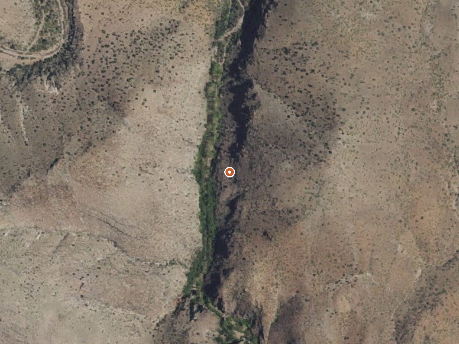 Aerial view of the ground around Warm Springs