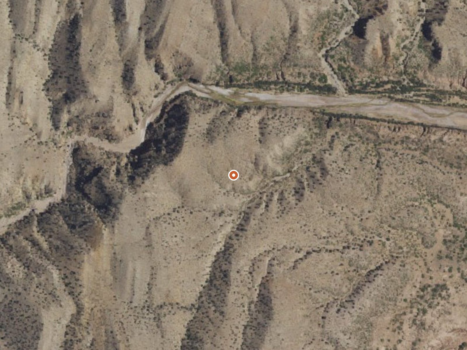 Aerial view of the ground around the spring