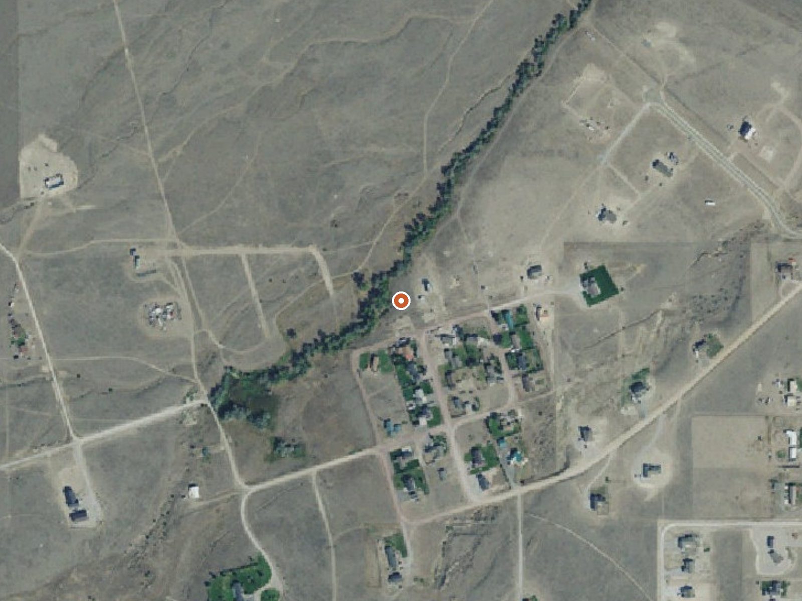 Aerial view of the ground around Bedford Hot Springs