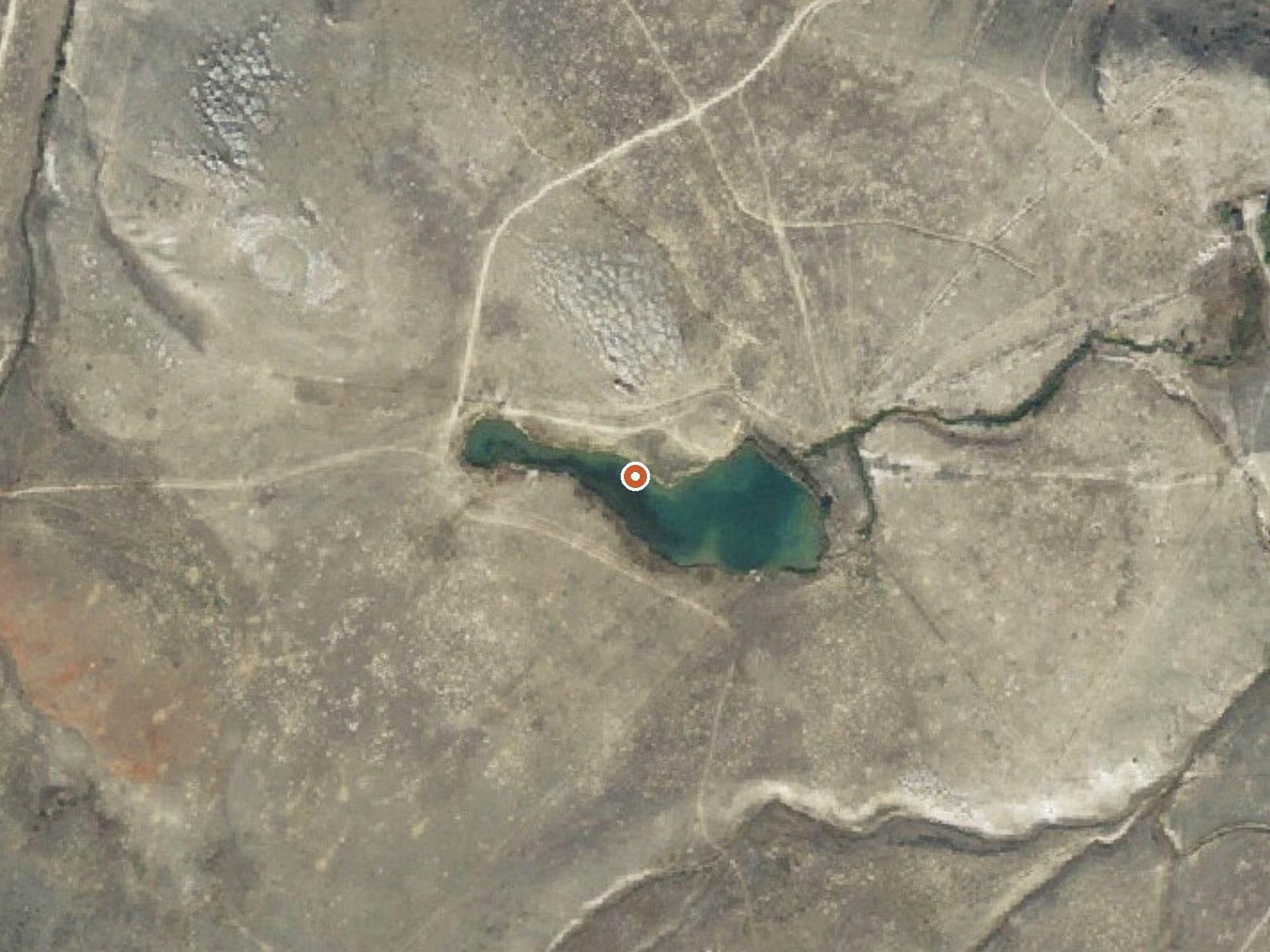 Aerial view of the ground around Lovells Hot Spring