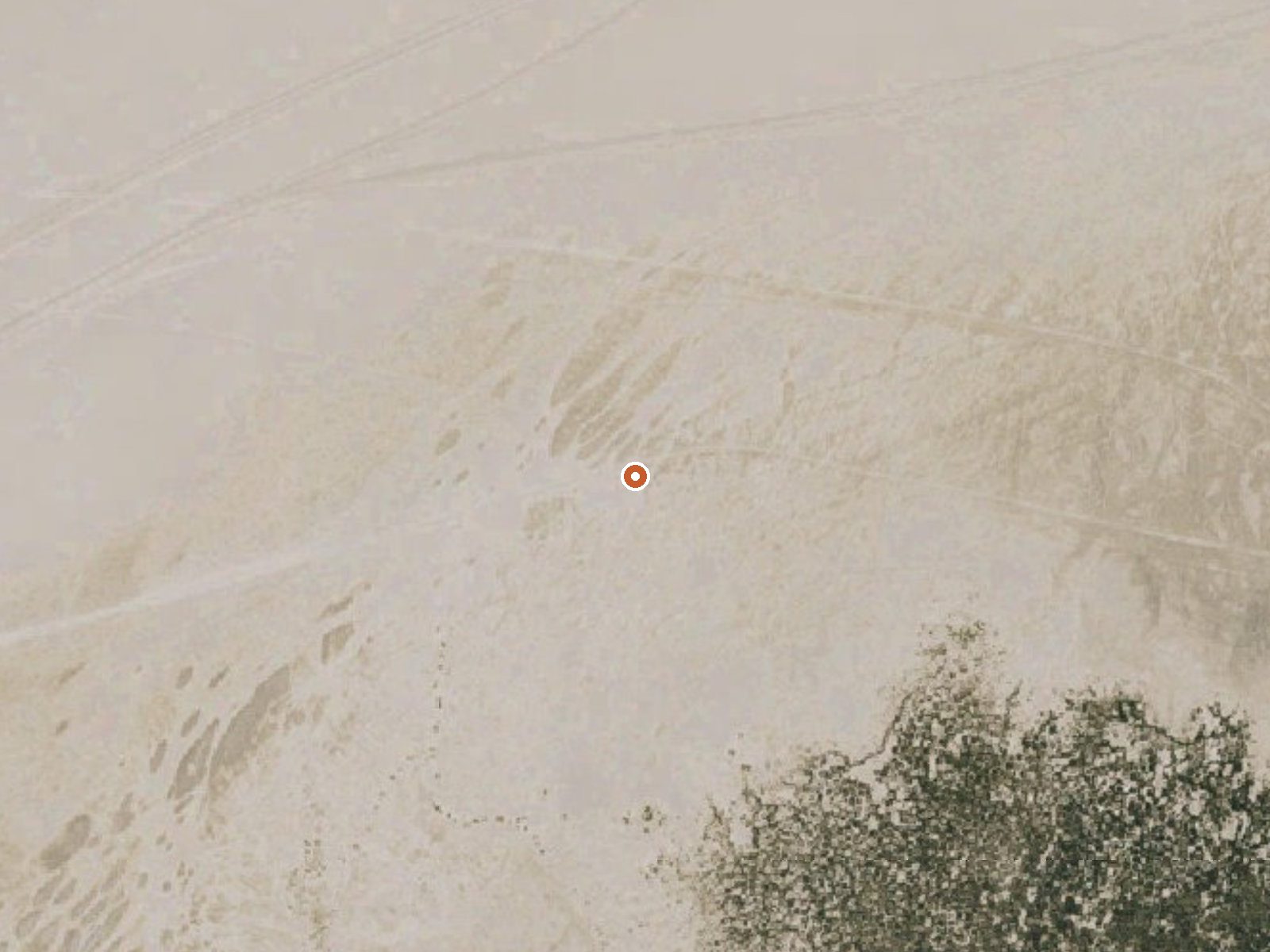 Aerial view of the ground around Coyote Spring