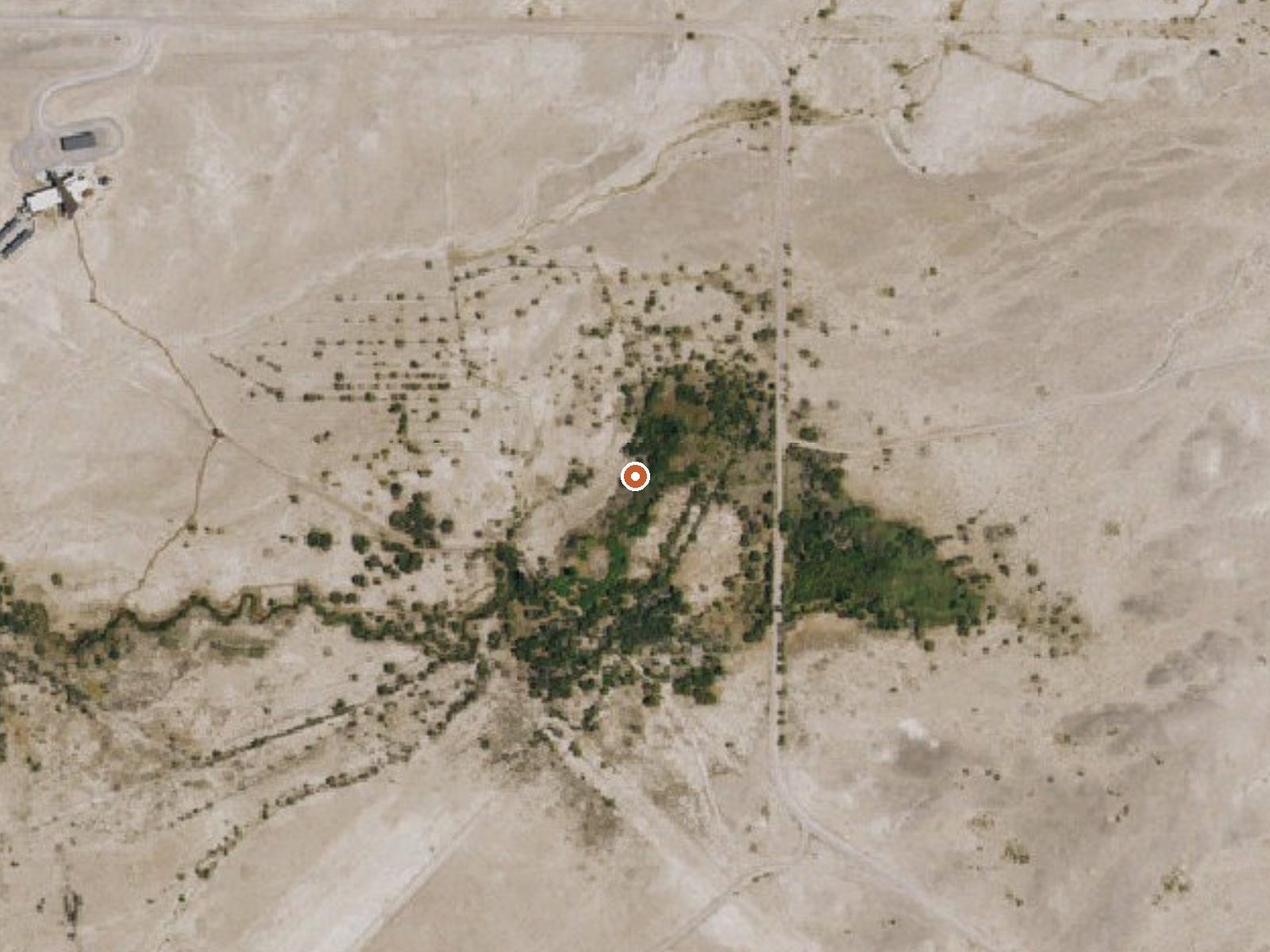 Aerial view of the ground around Crystal Pool