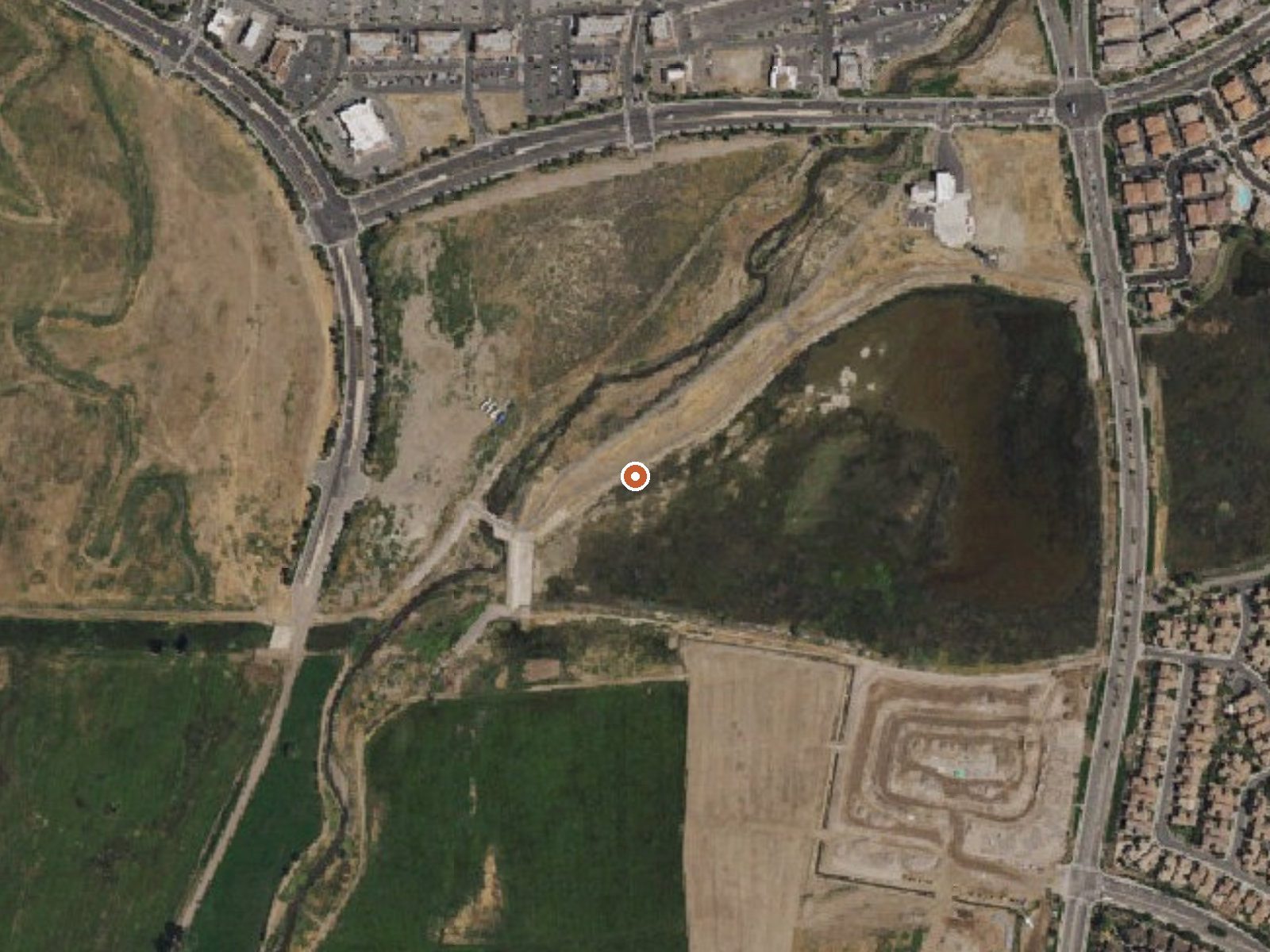 Aerial view of the ground around Dimonte Spring