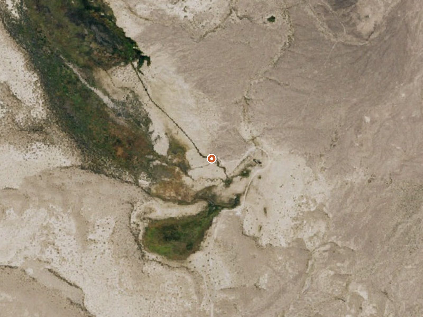 Aerial view of the ground around Double Hot Springs