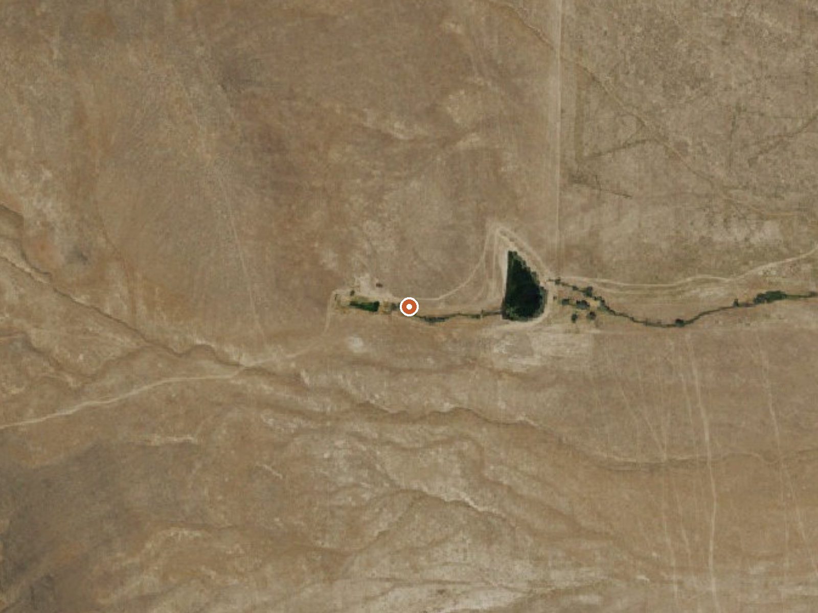 Aerial view of the ground around Fivemile Spring