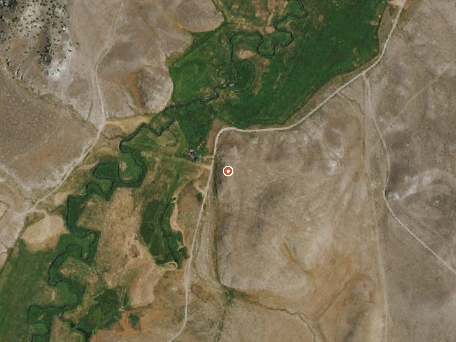 Aerial view of the ground around Gambles Hole