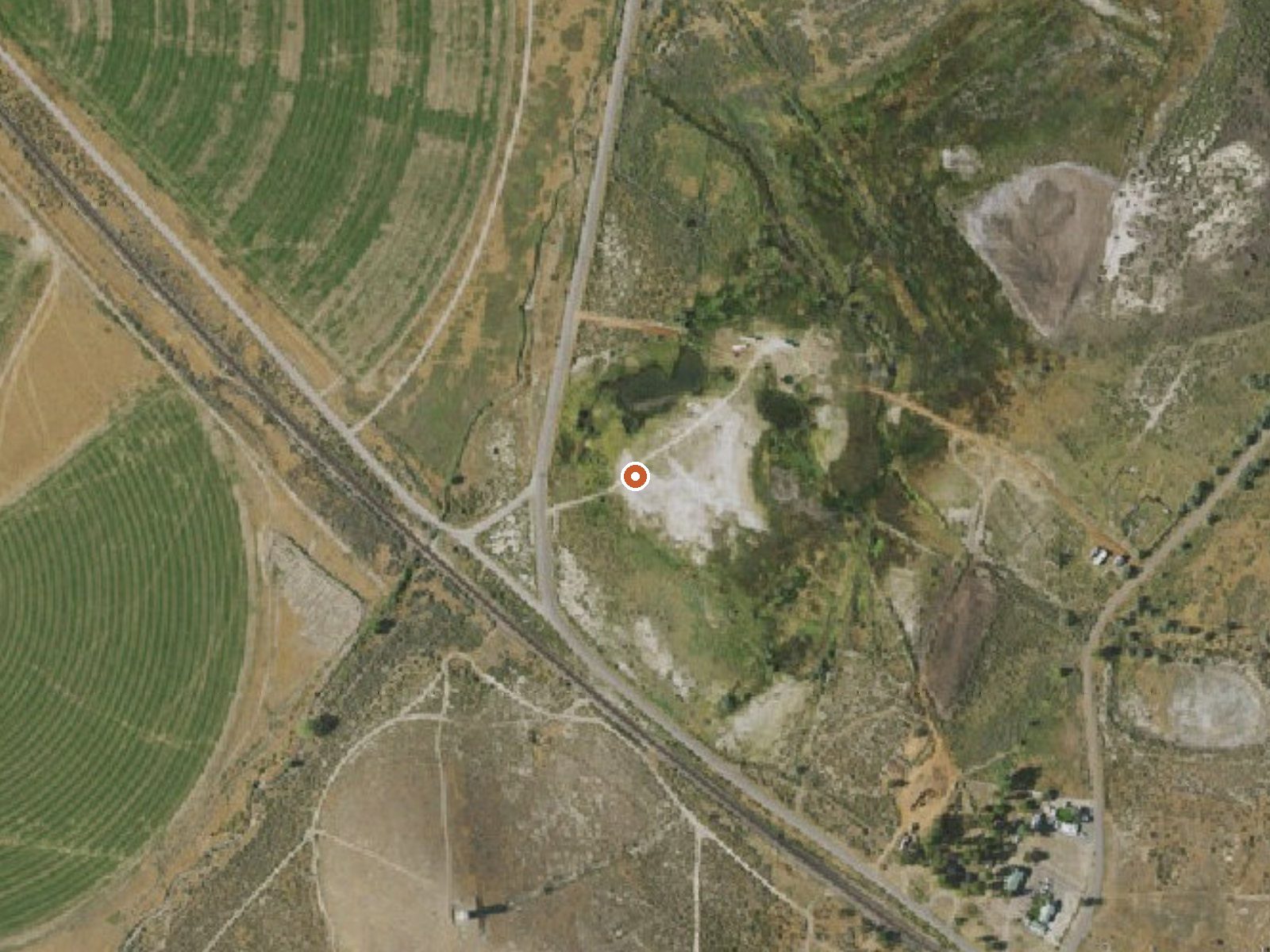 Aerial view of the ground around Golconda Hot Spring (North)