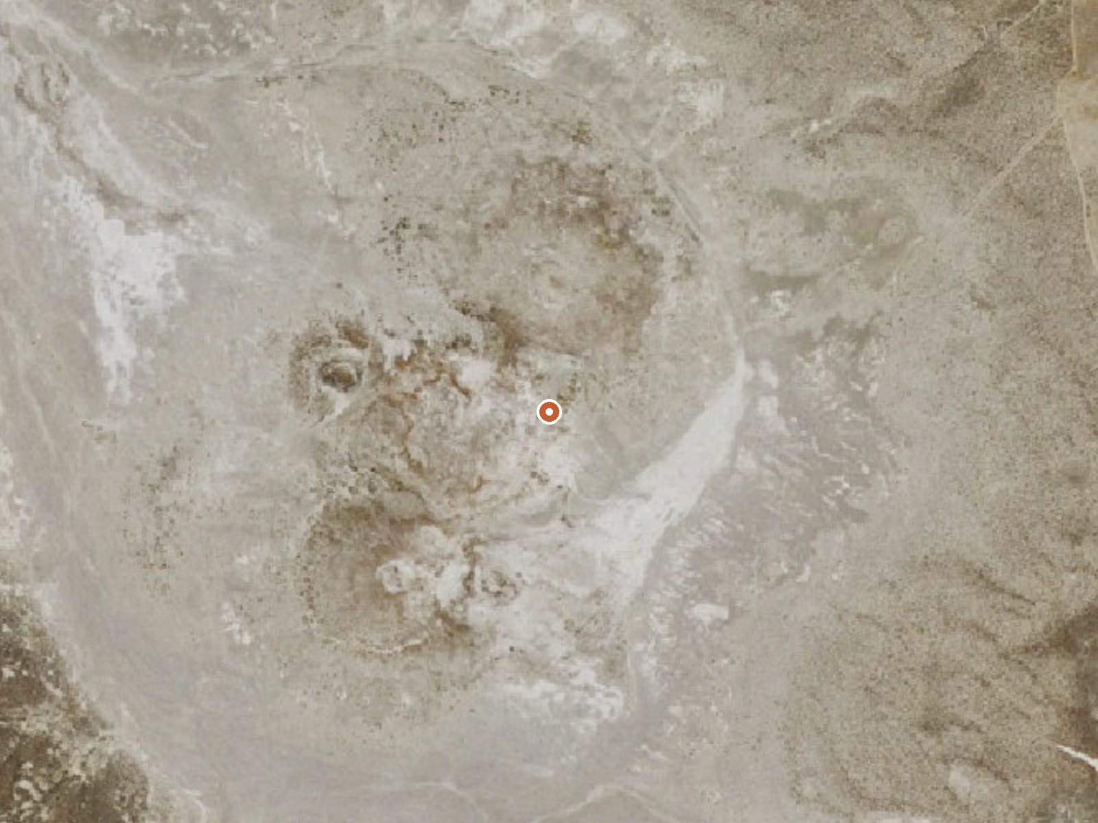 Aerial view of the ground around Hot Pot (Blossom Hot Springs)
