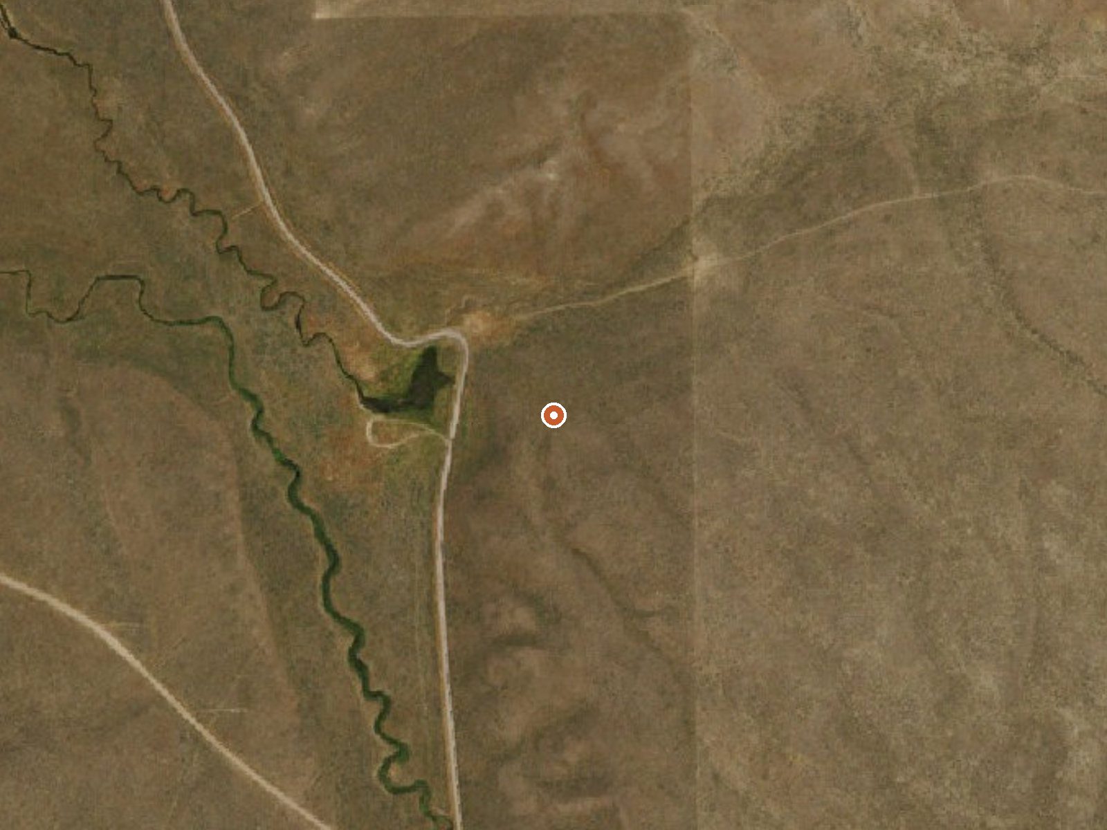 Aerial view of the ground around Hot Spring