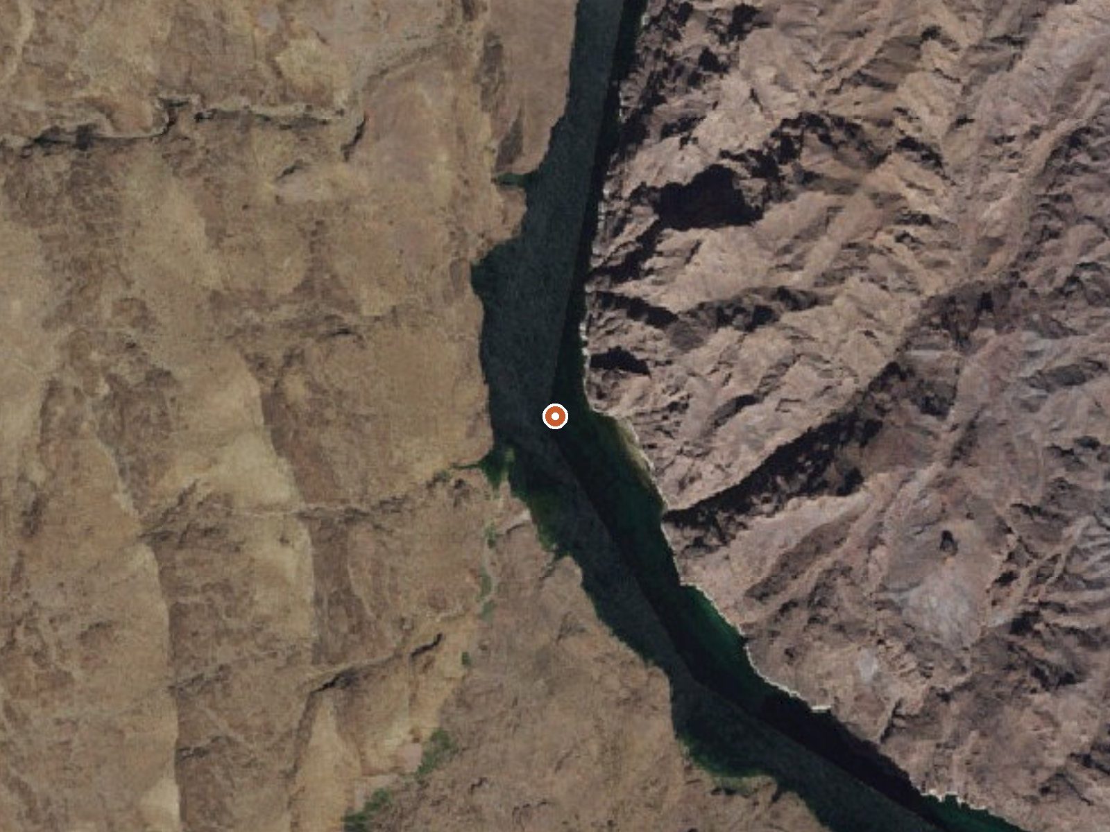 Aerial view of the ground around Hot Spring