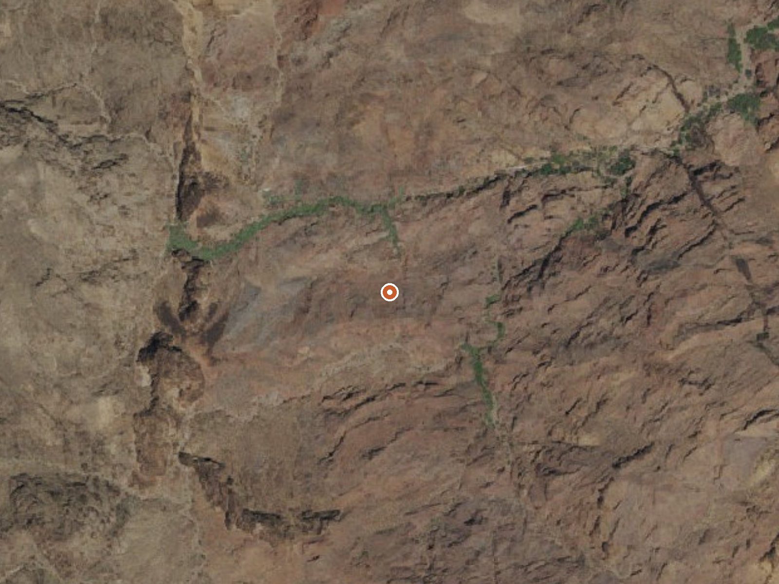 Aerial view of the ground around Hot Spring