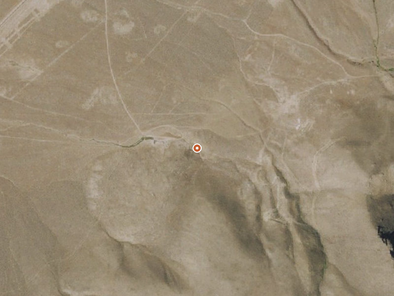 Aerial view of the ground around Hot Spring