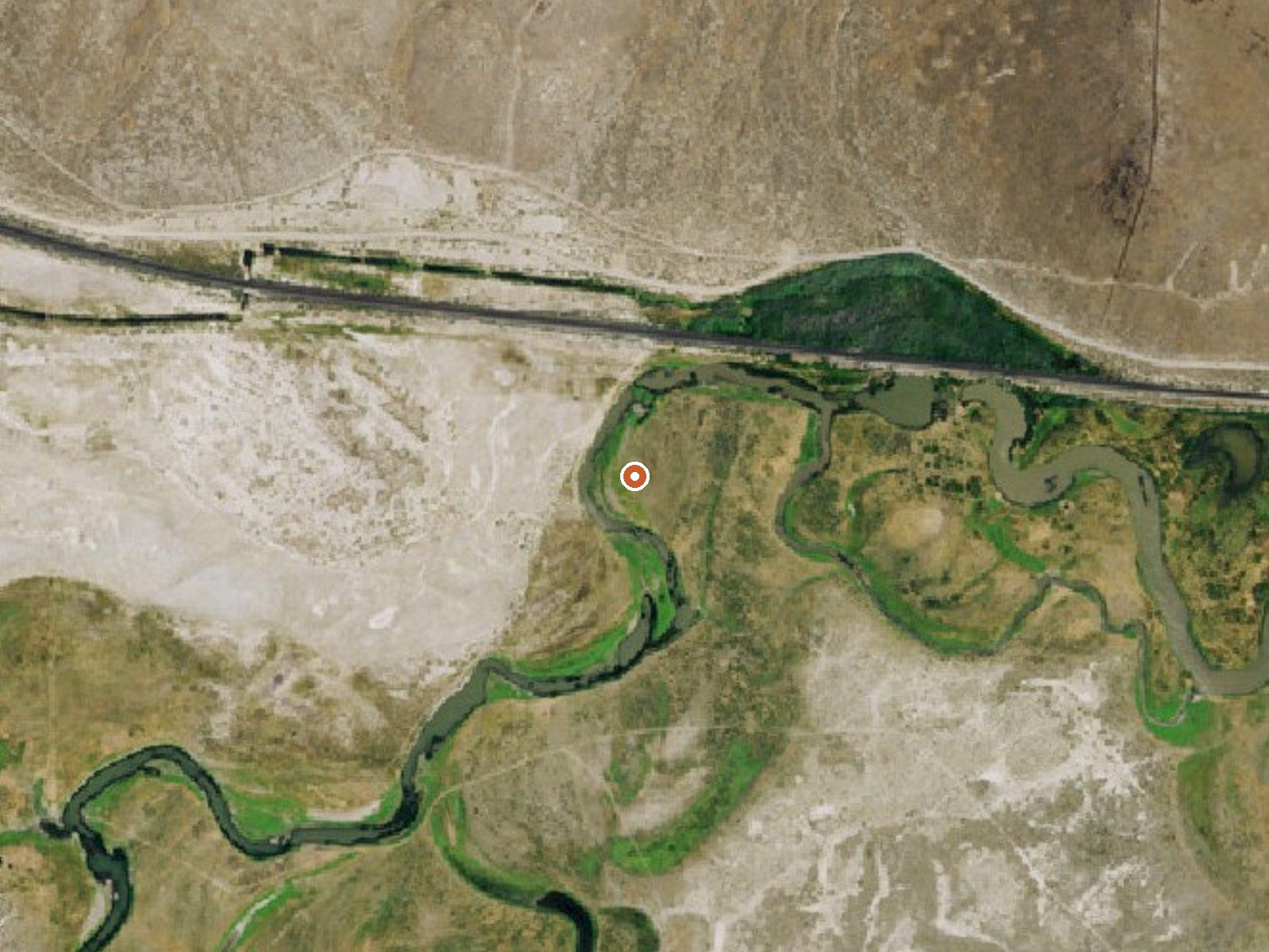 Aerial view of the ground around Hot Springs
