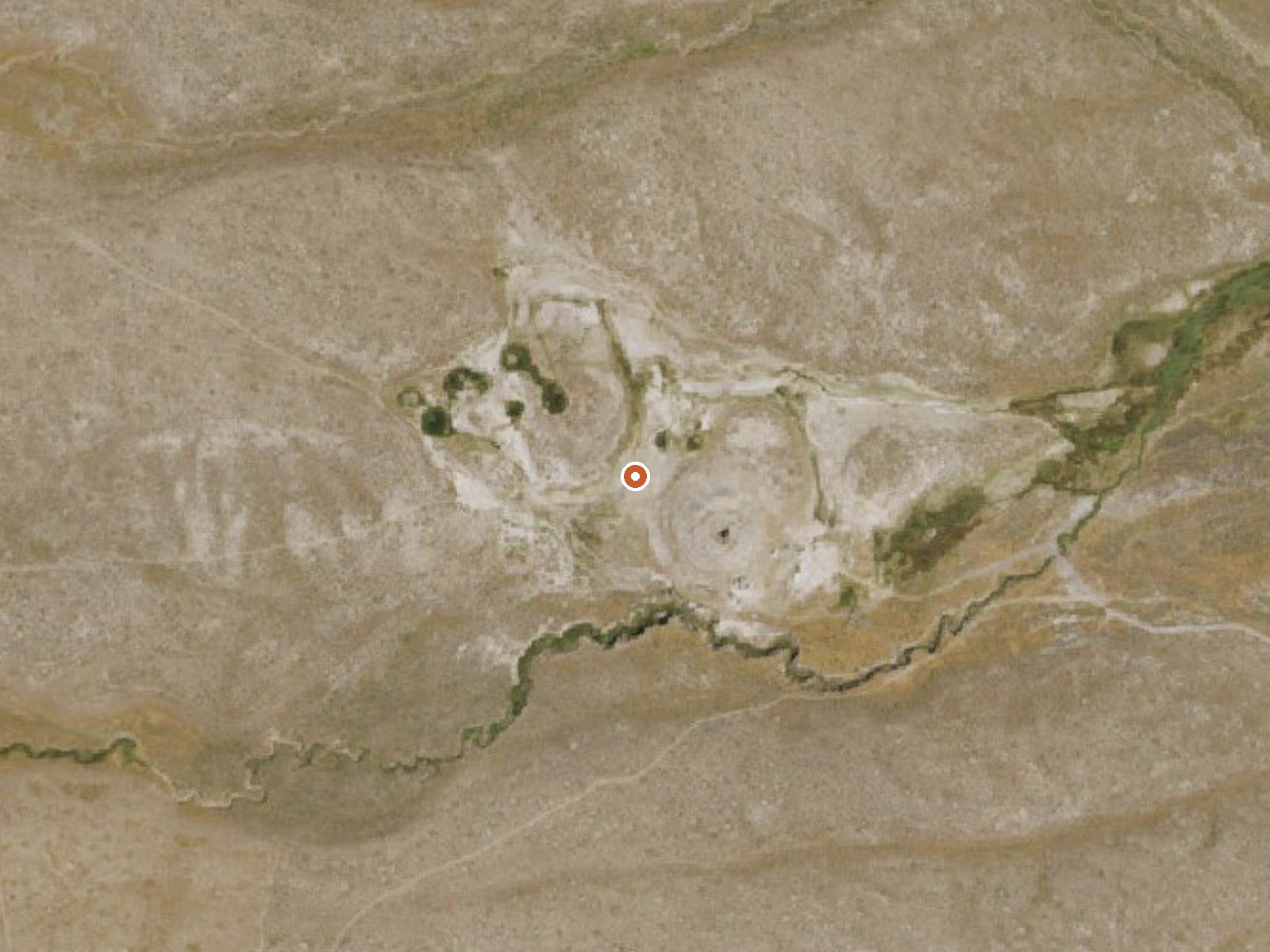 Aerial view of the ground around Hot Springs