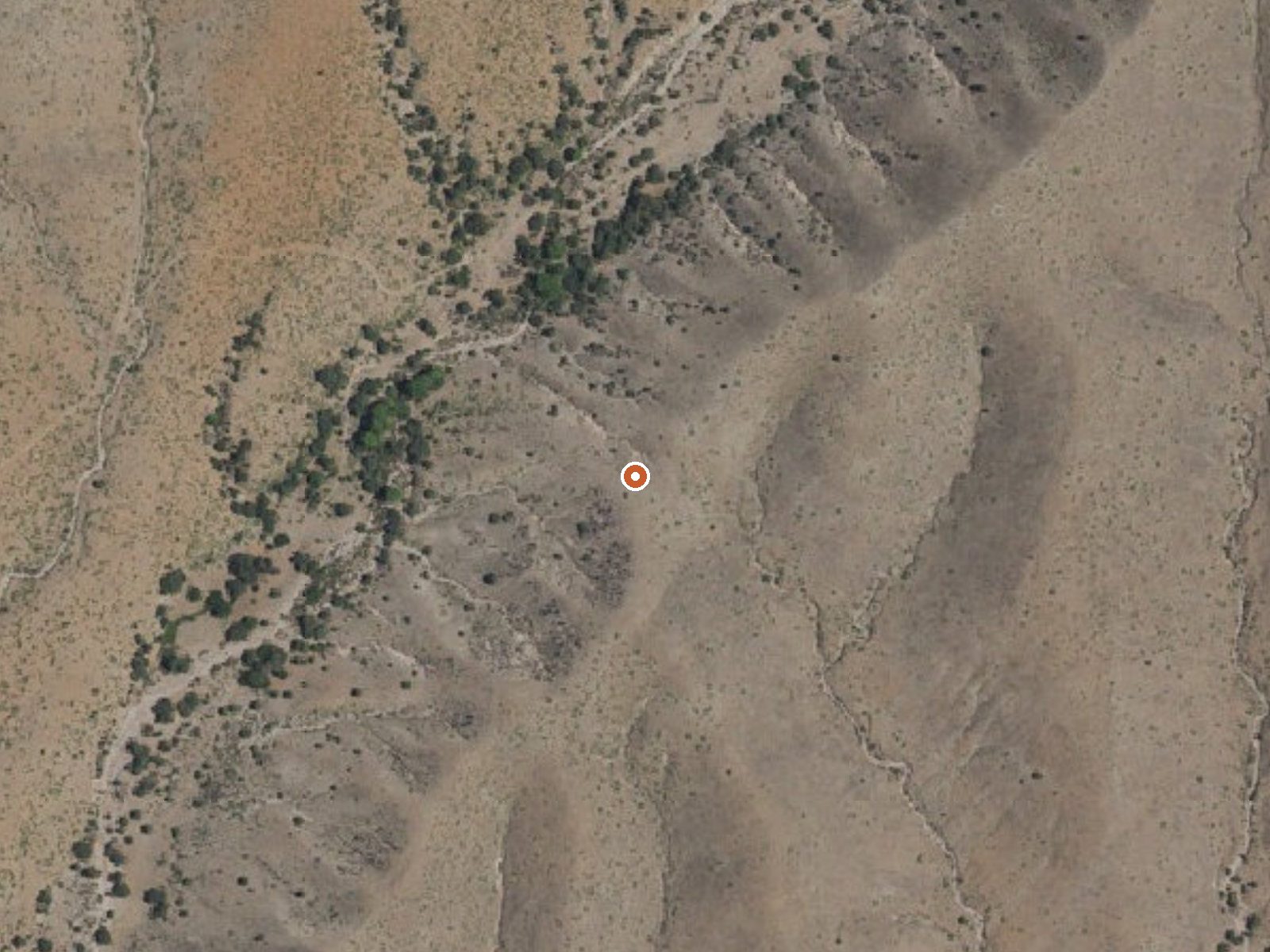 Aerial view of the ground around the spring