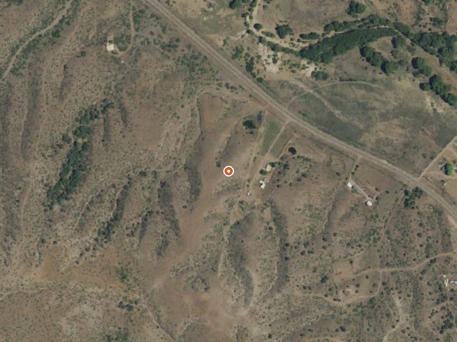 Aerial view of the ground around the spring