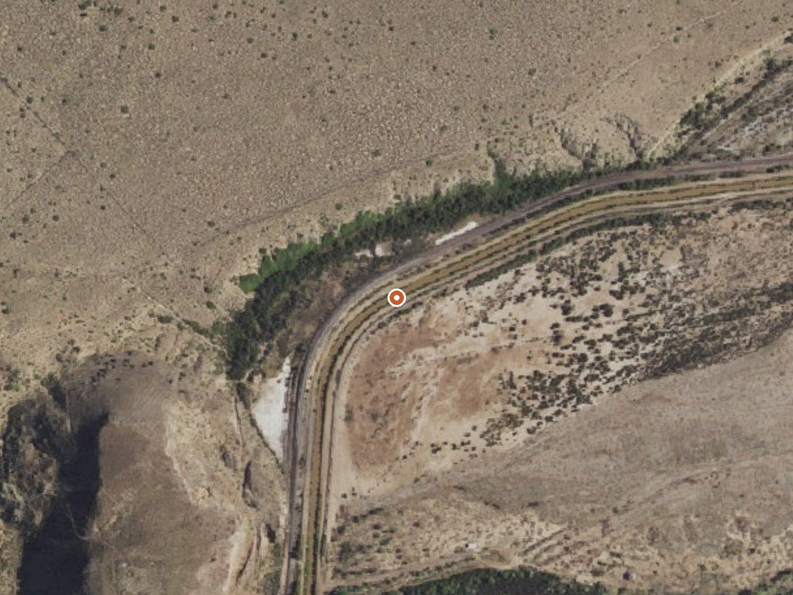 Aerial view of the ground around the spring