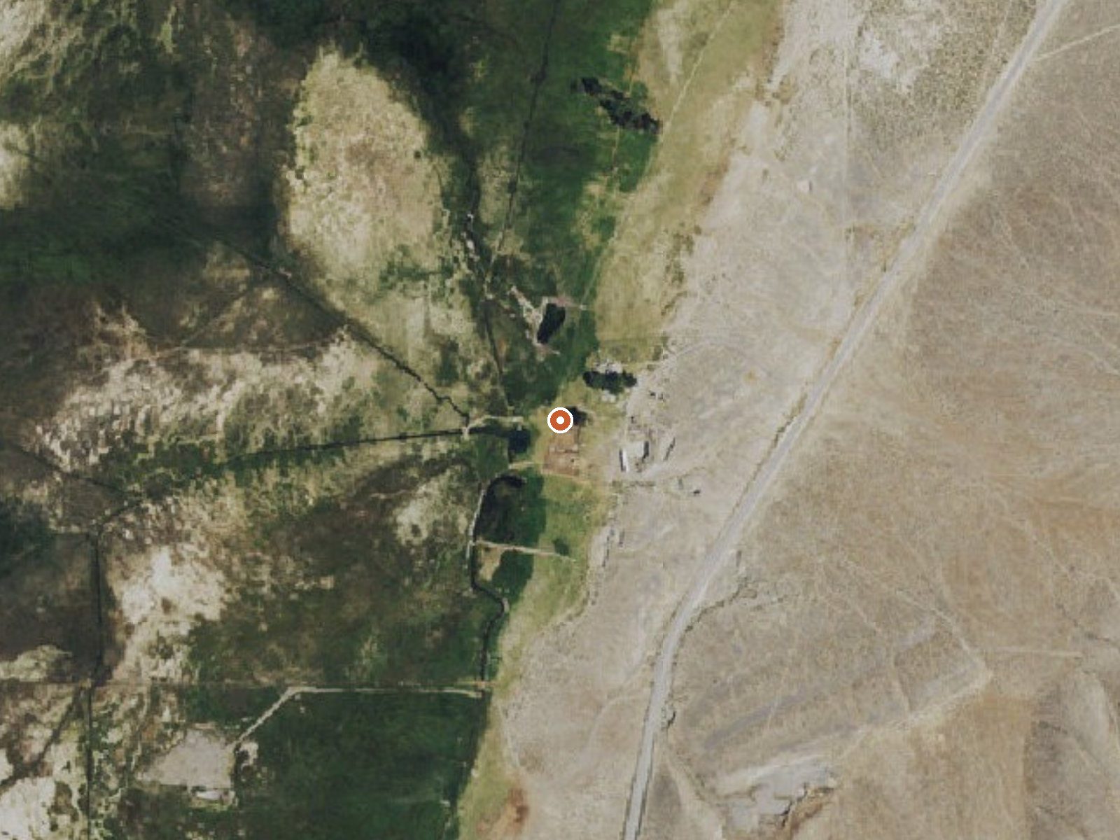 Aerial view of the ground around Blue Eagle Springs