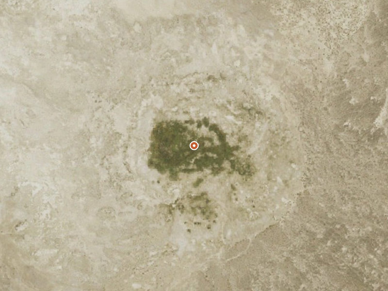 Aerial view of the ground around Buffalo Valley Hot Springs