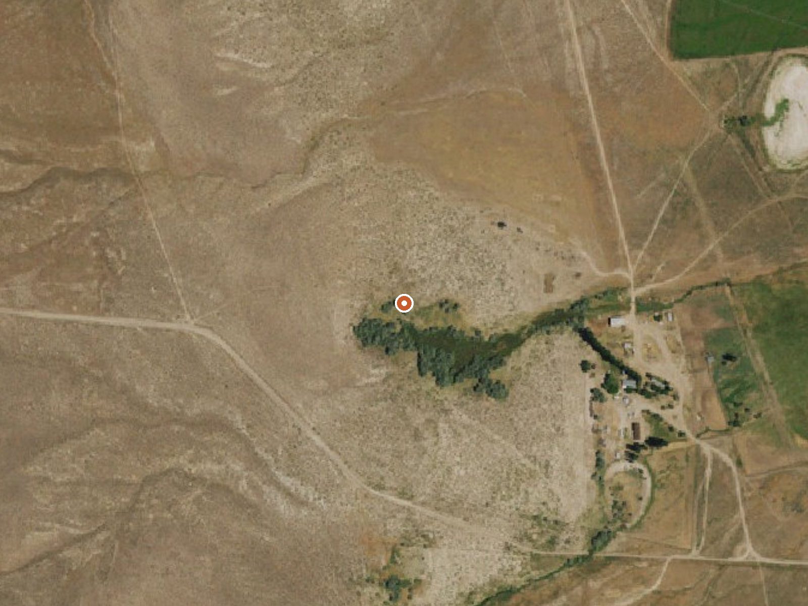 Aerial view of the ground around Ninemile Springs