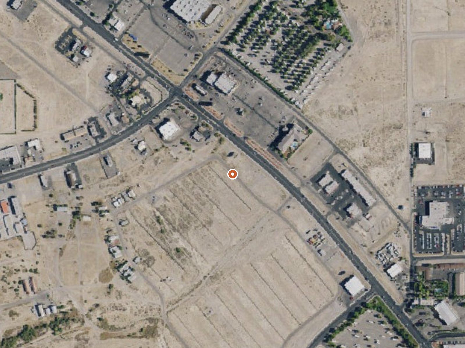 Aerial view of the ground around Pahrump (Bennetts) Spring