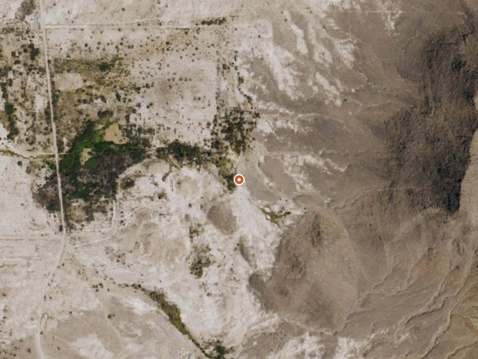 Aerial view of the ground around Parent Springs