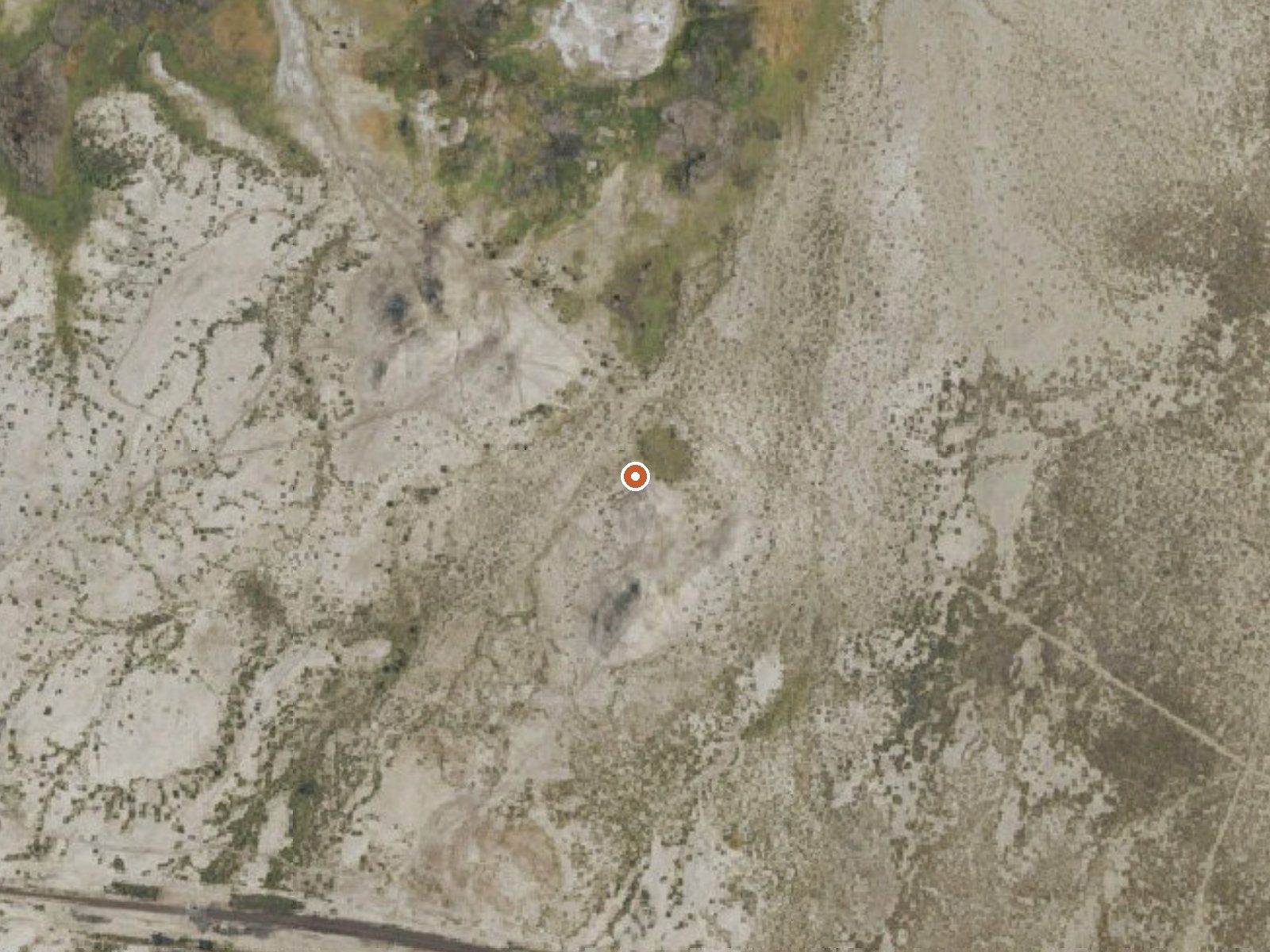 Aerial view of the ground around Patua Hot Springs (Fernley)