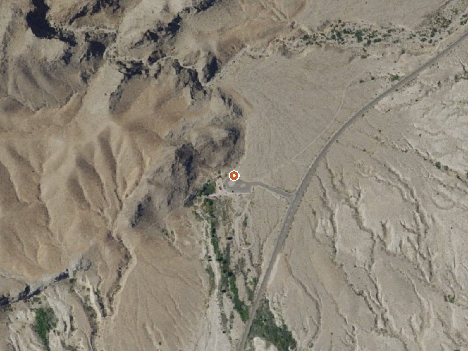 Aerial view of the ground around Rogers Spring