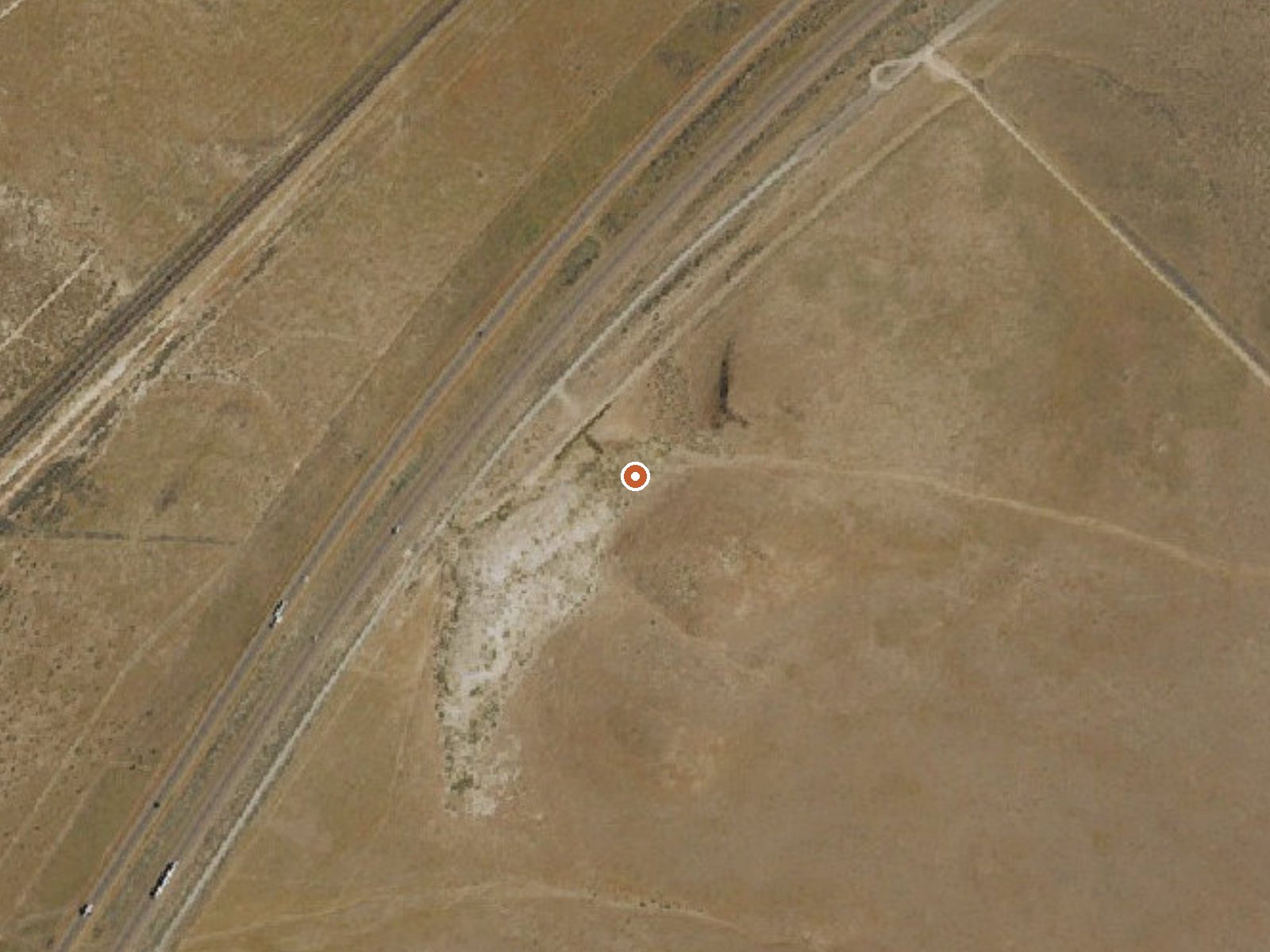 Aerial view of the ground around Rose Creek Spring