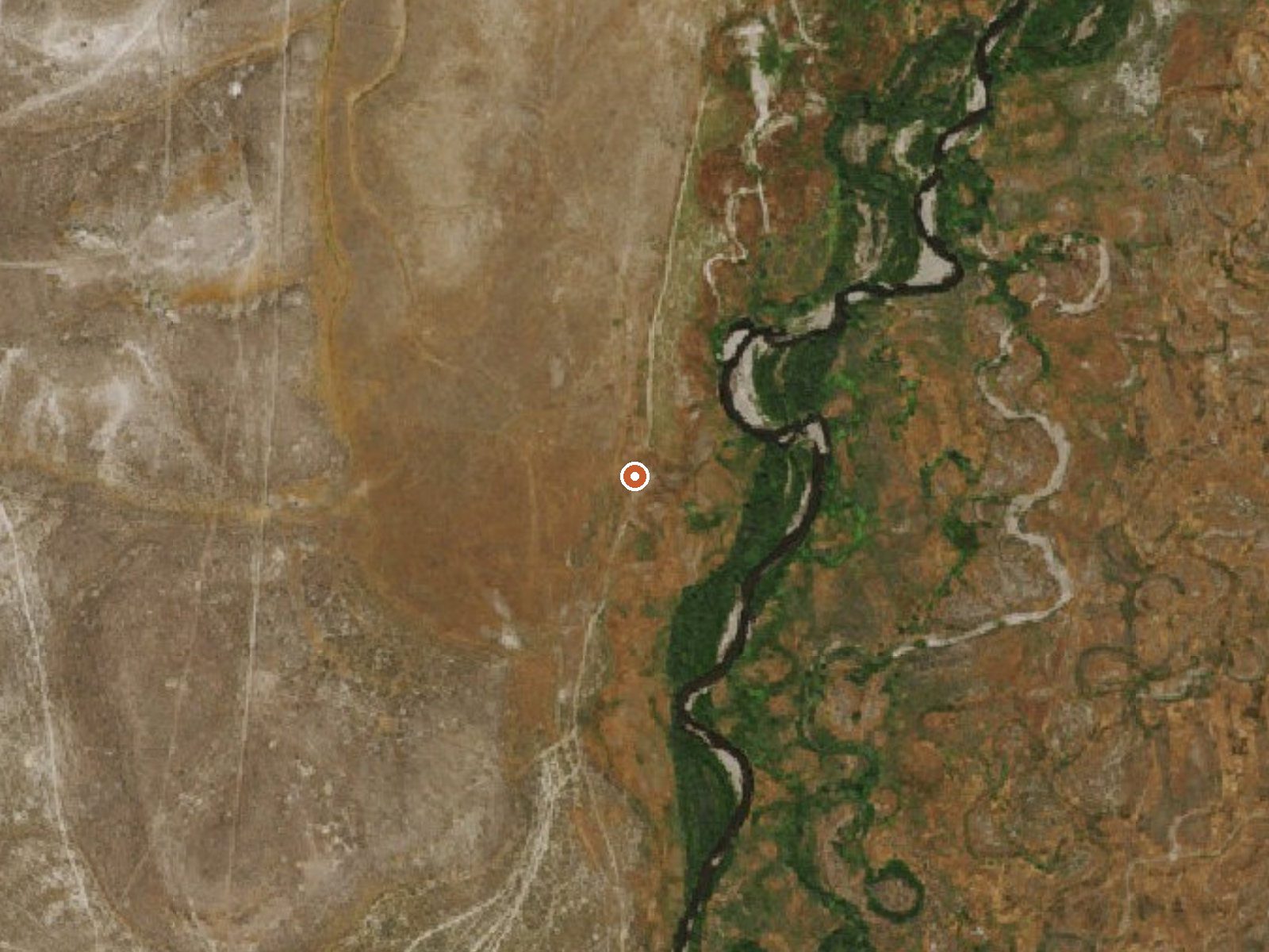 Aerial view of the ground around San Jacinto Ranch Spring