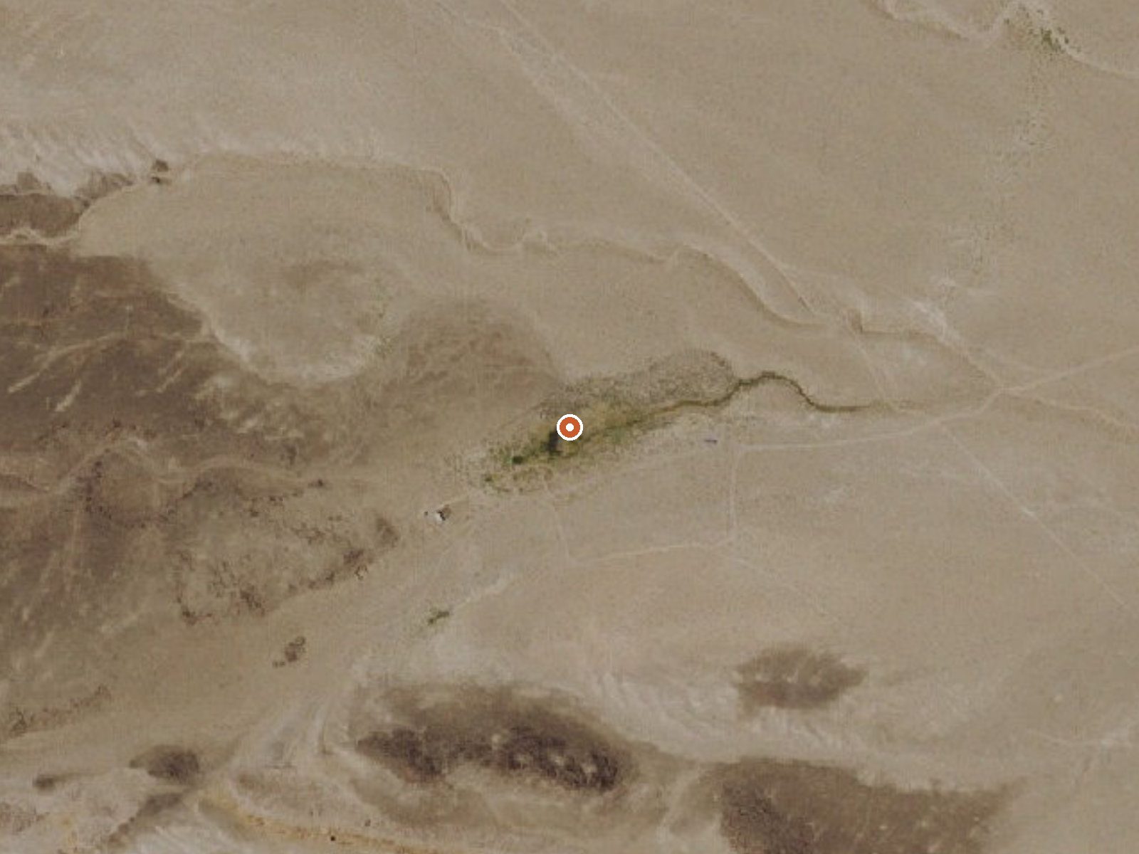 Aerial view of the ground around Sand Spring