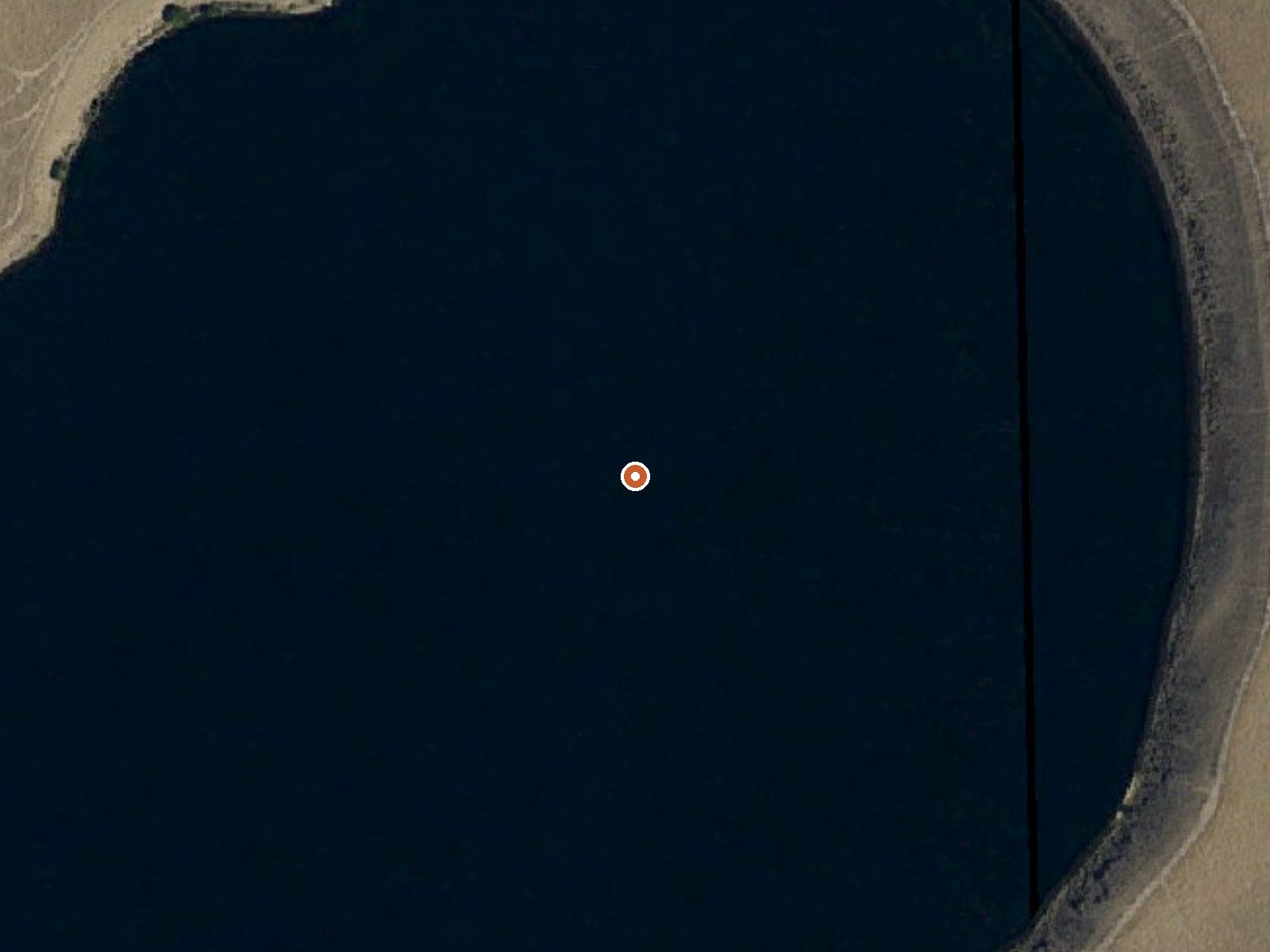 Aerial view of the ground around Soda Lake