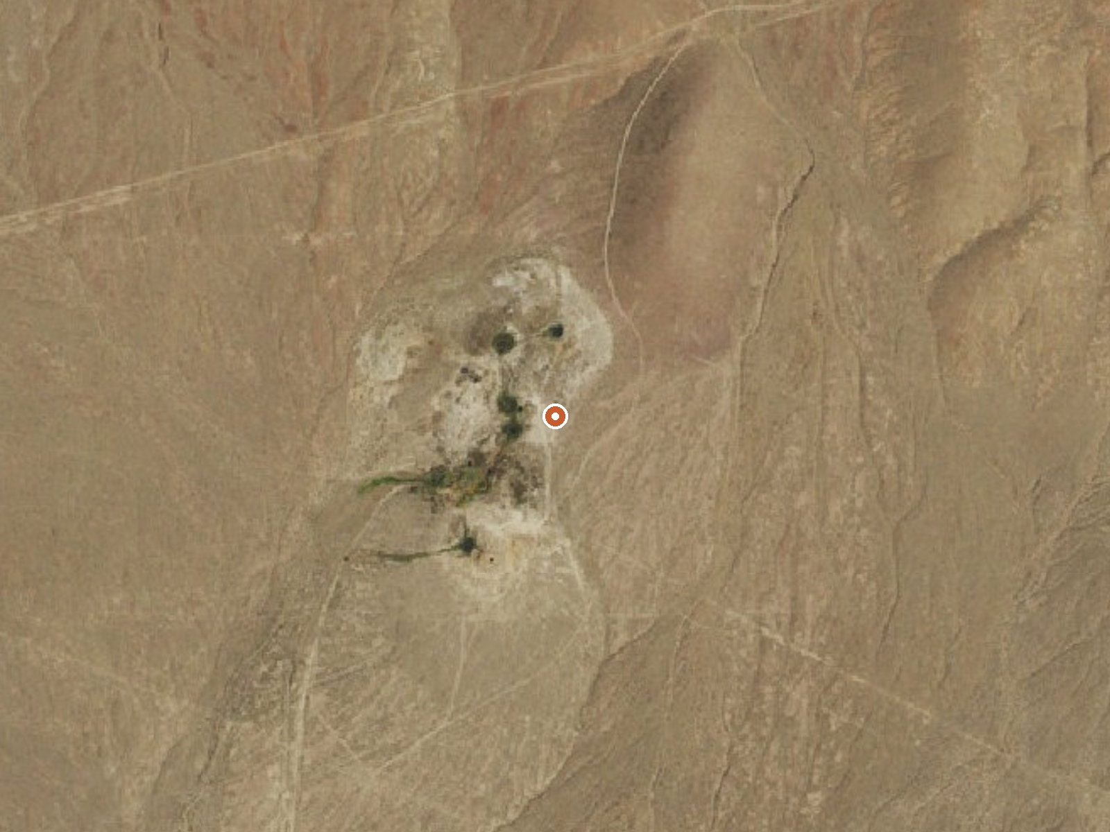 Aerial view of the ground around Sou (Seven Devils) Hot Springs