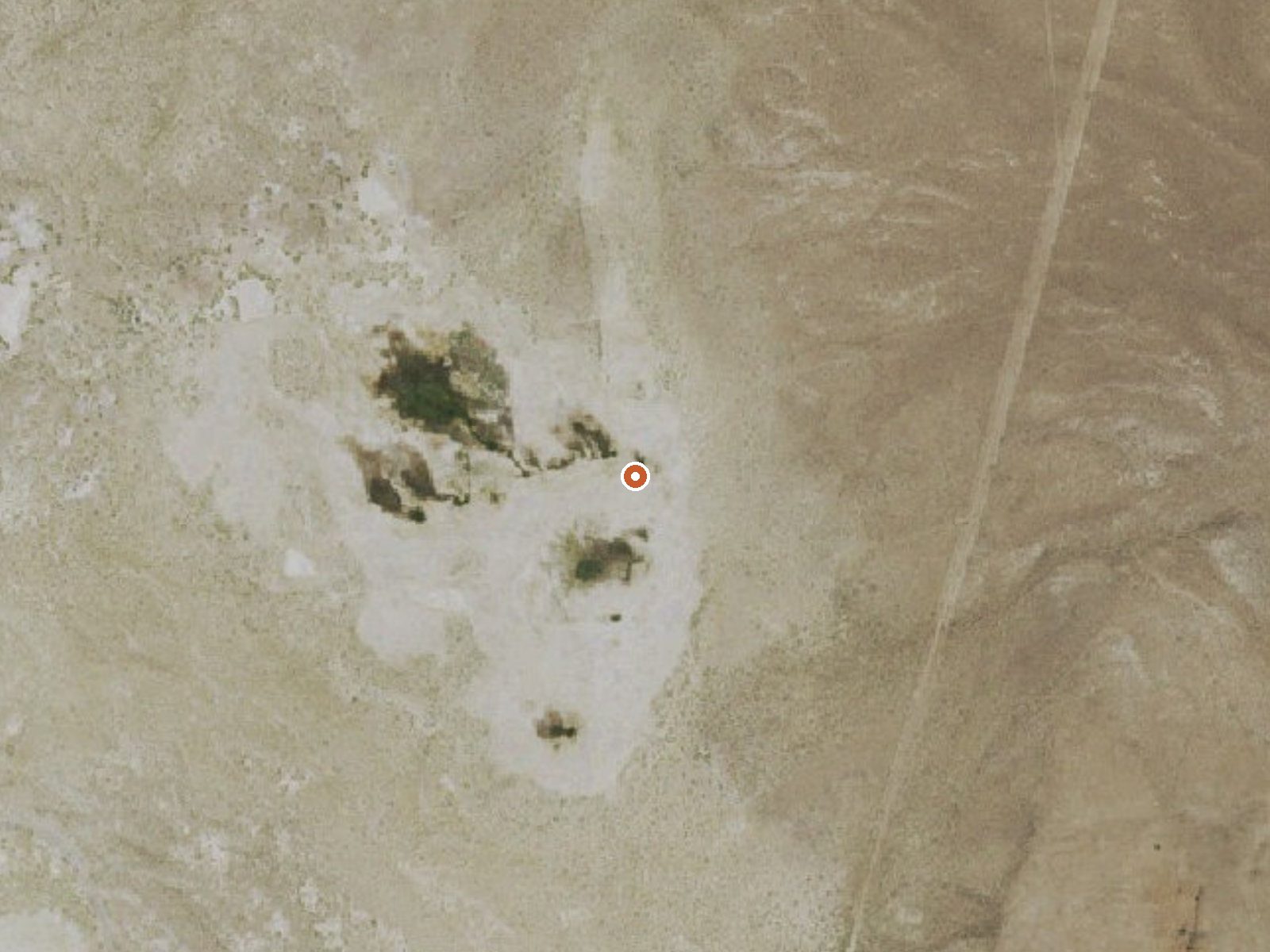 Aerial view of the ground around South Mosquito Creek Ranch Springs